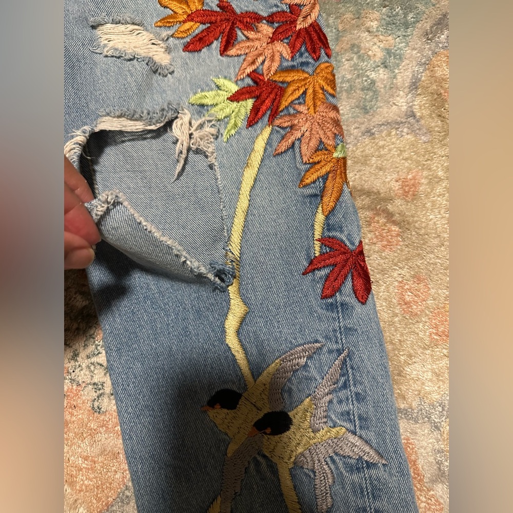 Zara Embroidered Jeans - Picture 7 of 10